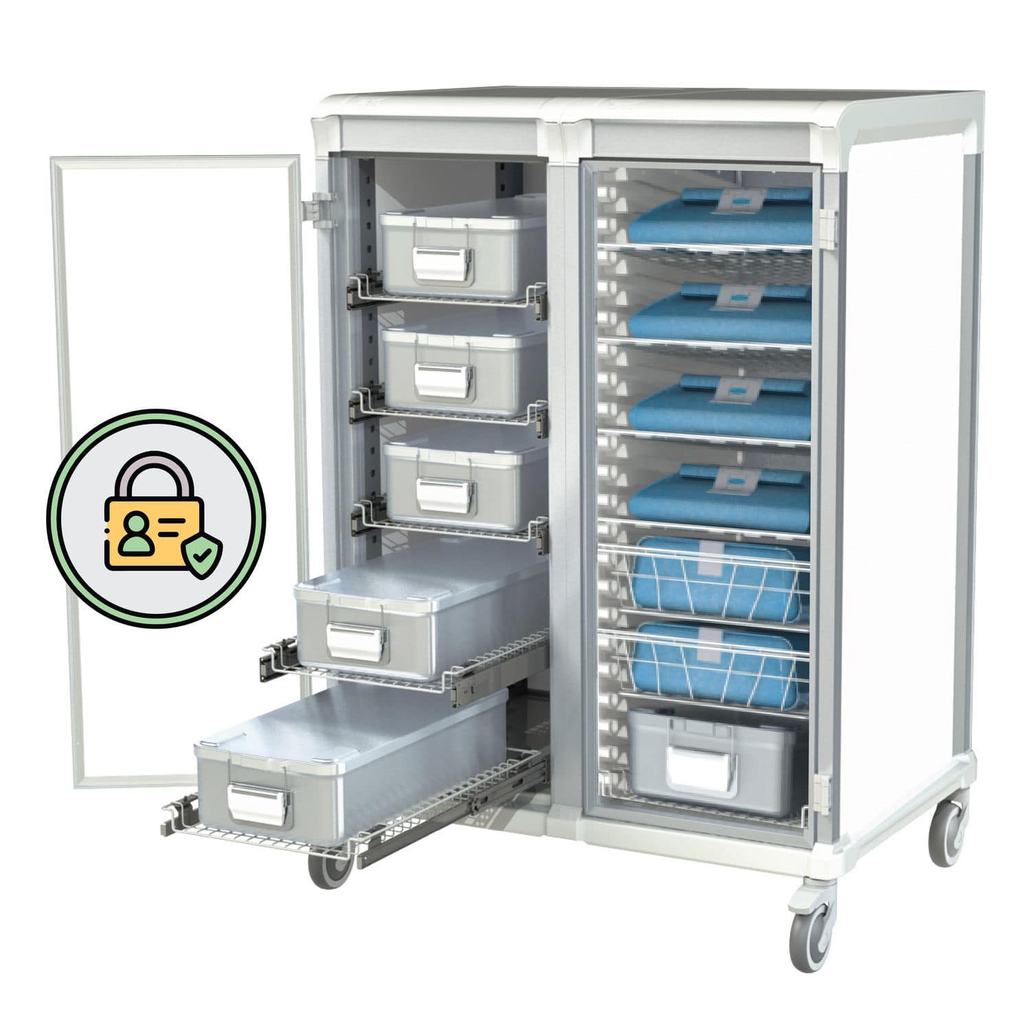 Chariot Hospitalier SECURED CART FOR CSSD Pegasus Medical Concepts