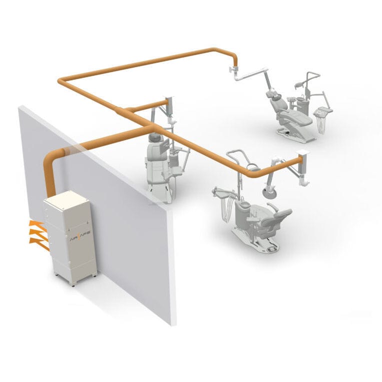 Système d aspiration aérosols VXC Airsafe pour cabinet dentaire