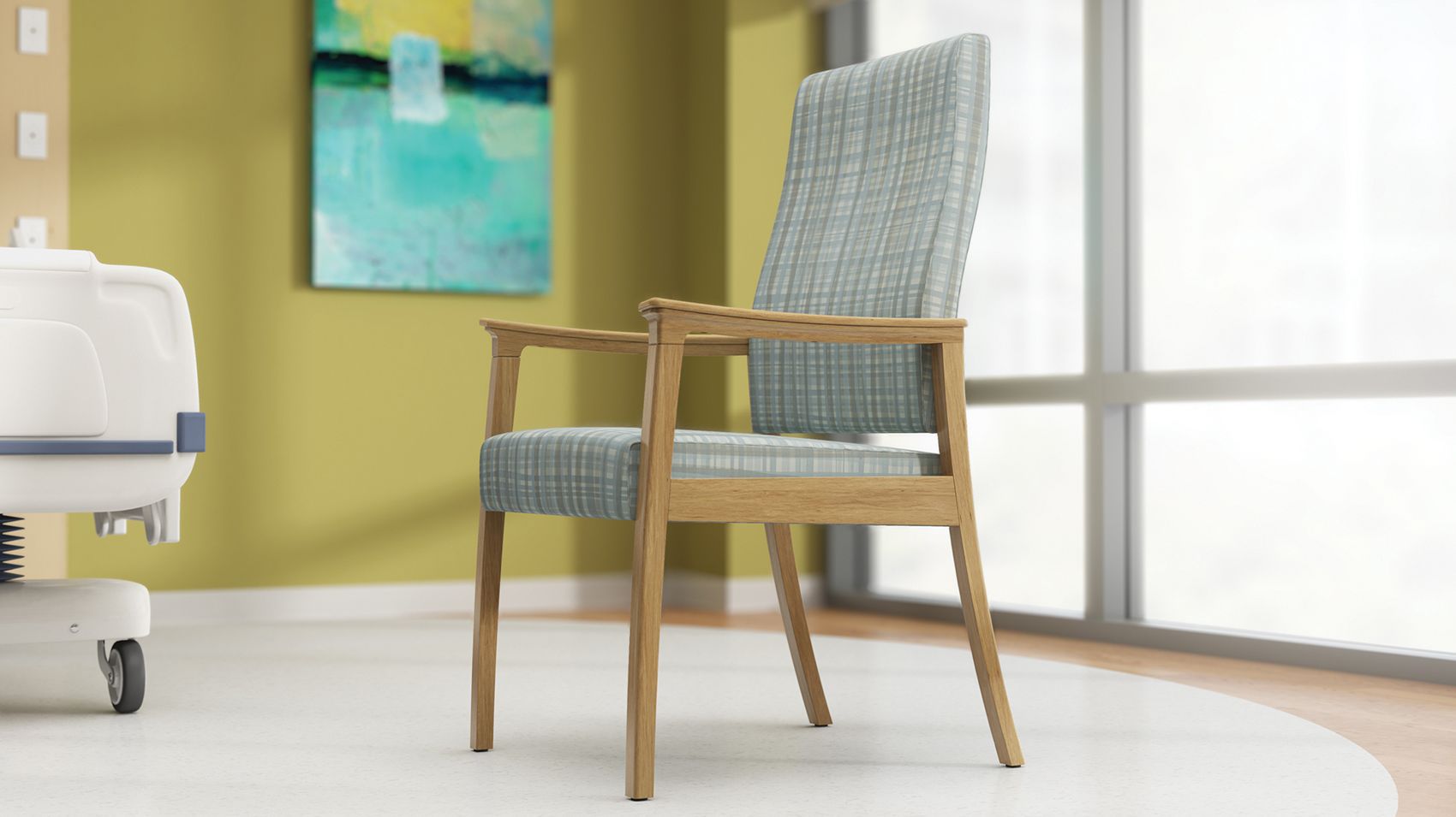 Chaise pour chambre de patient / avec haut dossier / avec ...