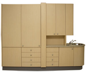 armoire de distribution / de rangement / pour instruments dentaires / pour cabinet dentaire
