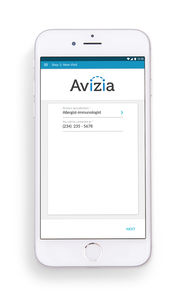 application iOS pour smartphone / de gestion de données / de télésanté