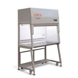 cabine pour risques biologiques / de laboratoire / sur pied / à flux laminaire vertical