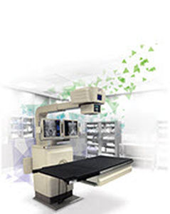 système de radiographie / numérique / pour radiographie urologique / avec table basculante motorisée