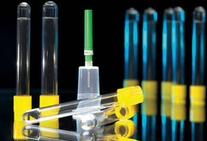 tube de prélèvement de sang / cylindrique / en PET / avec activateur de coagulation
