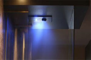 douche d'hydromassage type cabine / avec lampes de chromathérapie