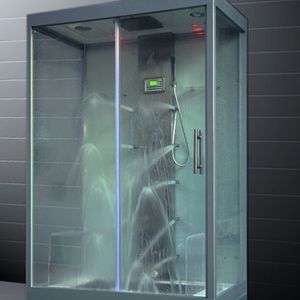 douche d'hydromassage type cabine / avec lampes de chromathérapie