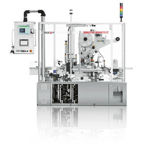 machine d'étiquetage de carton / pour l'industrie pharmaceutique / automatique / en ligne