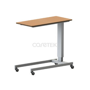 table de lit à hauteur variable / sur roulettes / à actionnement manuel
