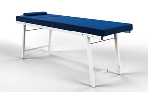 table d'examen manuelle / à hauteur fixe / avec dossier réglable / pliable