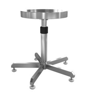 tabouret pour établissement de santé / à hauteur variable / tournant / en acier inoxydable