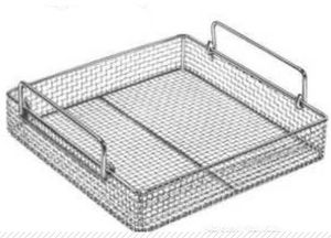 panier de stérilisation pour instruments / en acier inoxydable / grillagé