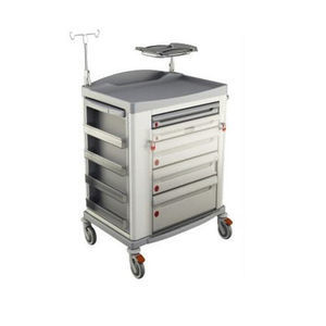 chariot d'urgence / pour dispositifs médicaux / pour médicament / avec tiroir
