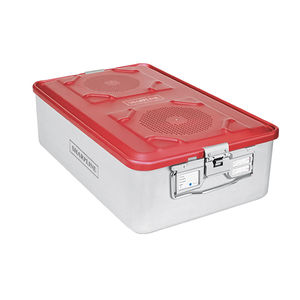 container de stérilisation pour instruments / avec filtre / avec soupape / en aluminium