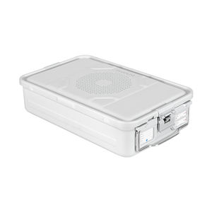 container de stérilisation pour instruments / avec filtre / avec soupape / en aluminium