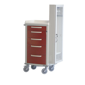 chariot de transport / de stockage / pour endoscopes / 5 tiroirs