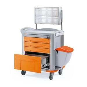 chariot de transport / de ménage / avec porte-déchet / avec portique