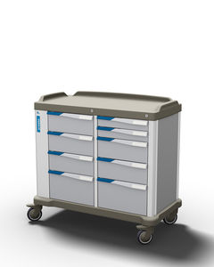 chariot multifonction / de distribution de médicaments / de transport / avec tiroir