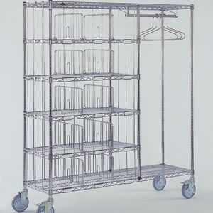 chariot de stockage / avec étagère / à structure ouverte