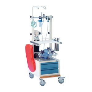 chariot d'urgence / à linge / avec tiroir / avec support bouteille d'oxygène