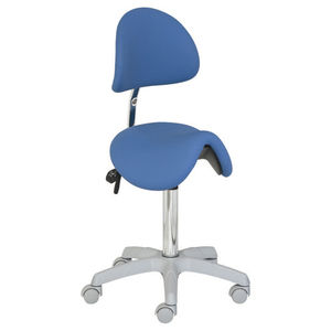 tabouret pour établissement de santé / à hauteur variable / tournant / sur roulettes