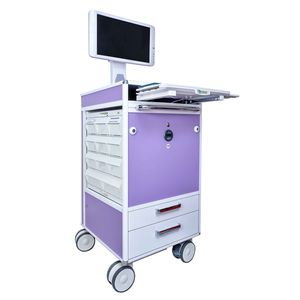 chariot informatique de distribution de médicaments / avec tiroir