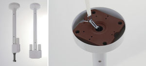 bras porte-moniteur plafonnier / médical