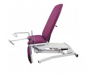 fauteuil d'examen gynécologique / électrique / à hauteur variable / sur roulettes