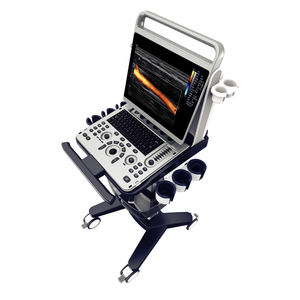 échographe portable, avec chariot / pour échographie cardiovasculaire / pour échographie musculo-squelettique / noir et blanc