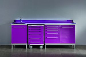 armoire de rangement / pour instruments dentaires / pour cabinet dentaire / avec évier