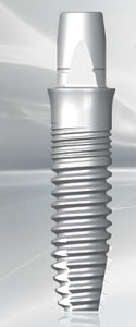 implant dentaire cylindrique / en zirconium / externe / monopièce