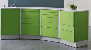 armoire de rangement / pour instruments dentaires / pour cabinet dentaire / avec évier