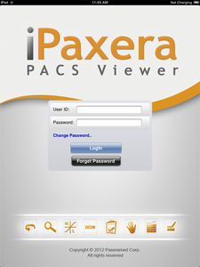 application iOS pour PACS / de reporting / de diagnostic / de visualisation