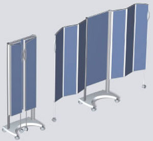paravent médical sur roulettes / pliable