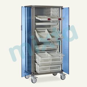 armoire de stérilisation / à pharmacie / d'hôpital / avec panier