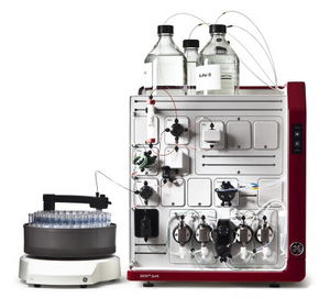 système de chromatographie en phase liquide / pour purification de protéines / UV / modulaire