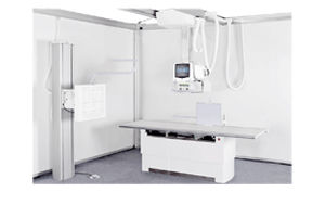 système de radiographie / numérique / pour radiographie polyvalente / avec bras porte-tube plafonnier télescopique