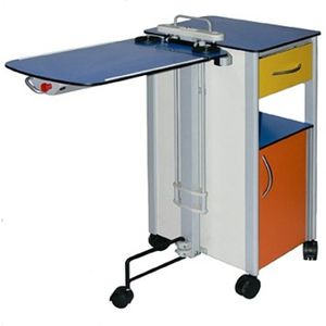 table de chevet sur roulettes / avec table de lit intégrée