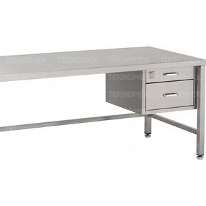 bureau rectangulaire / 2 tiroirs / pour open space