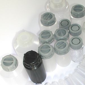 flacon de laboratoire / en polypropylène / en polycarbonate