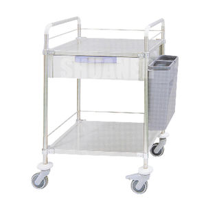 chariot de transport / pour instruments / 1 tiroir / 2 étagères