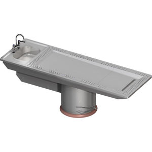 table d'autopsie / rectangulaire / avec évier / avec ventilation descendante