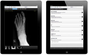 application iOS de visualisation / pour imagerie médicale / pour PACS
