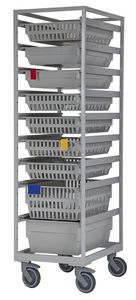 chariot de transport / avec étagère / modulaire / à structure ouverte
