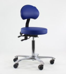 tabouret pour cabinet médical / à hauteur variable / avec dossier / avec dossier réglable