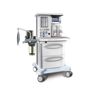 station d'anesthésie pédiatrique / néonatale / sur chariot / avec monitoring respiratoire