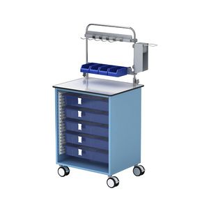 chariot de soins / de médicaments / avec étagère / avec container