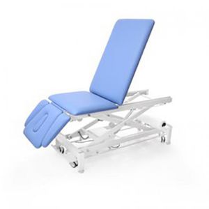 table de massage électrique / sur roulettes / à hauteur réglable / 3 sections
