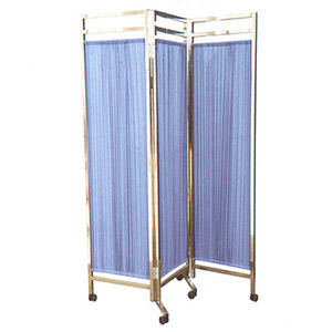 paravent médical mobile / 3 panneaux / à rideau / pliable