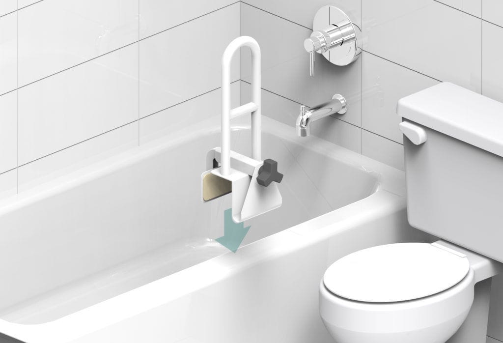 Barre d'appui pour baignoire EASY MOUNT HealthCraft Products à hauteur variable