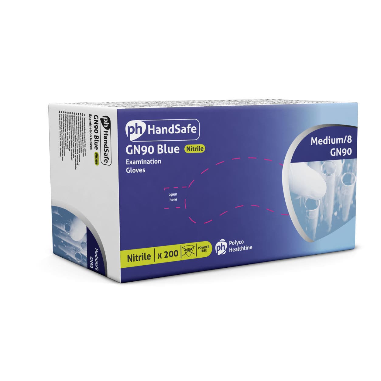 Gant en nitrile GN90 Polyco Healthline médical / non poudré / non